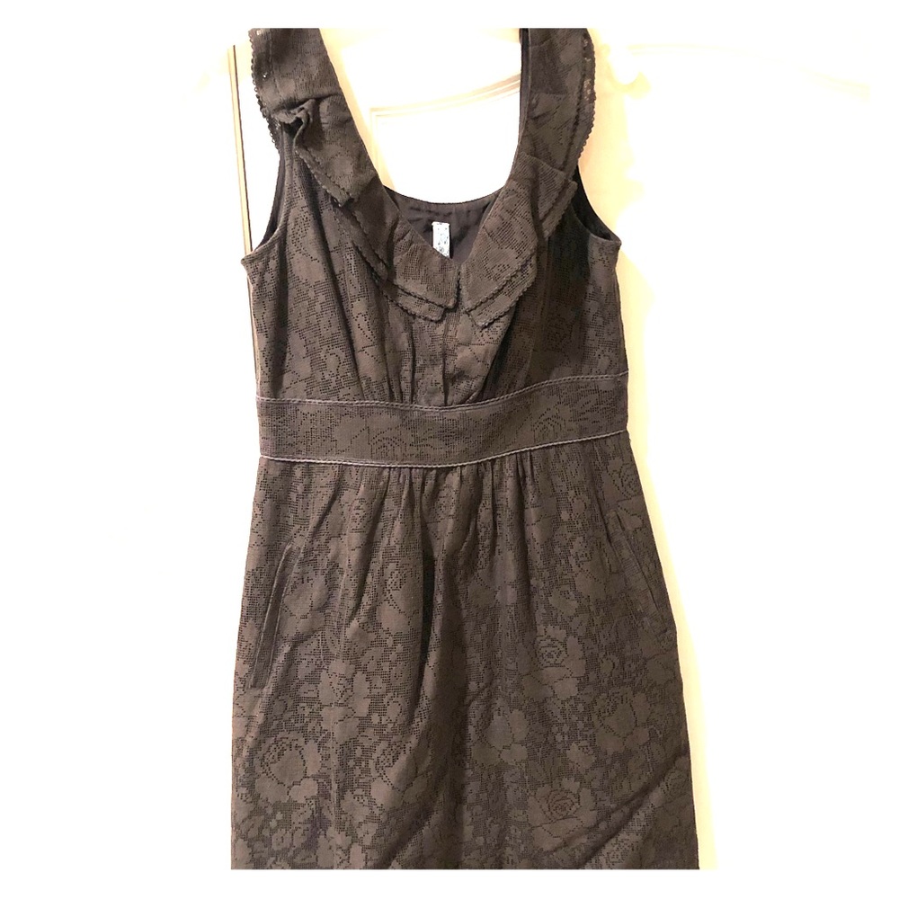 Anthropologie lace dress with detailed v-neck